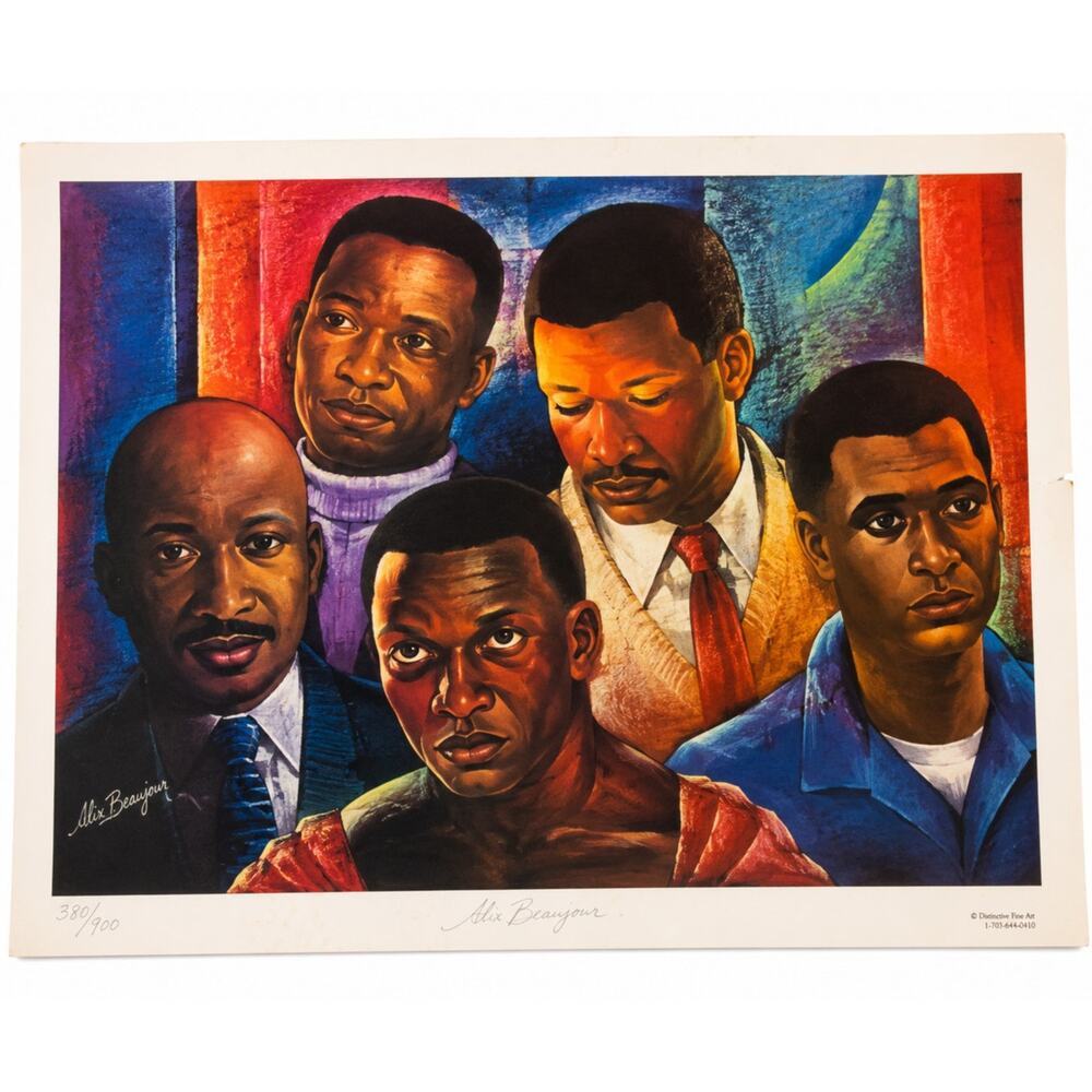 Alix Beaujour Signed Ltd Ed Print 380/900 African American Portrait 26x19.75